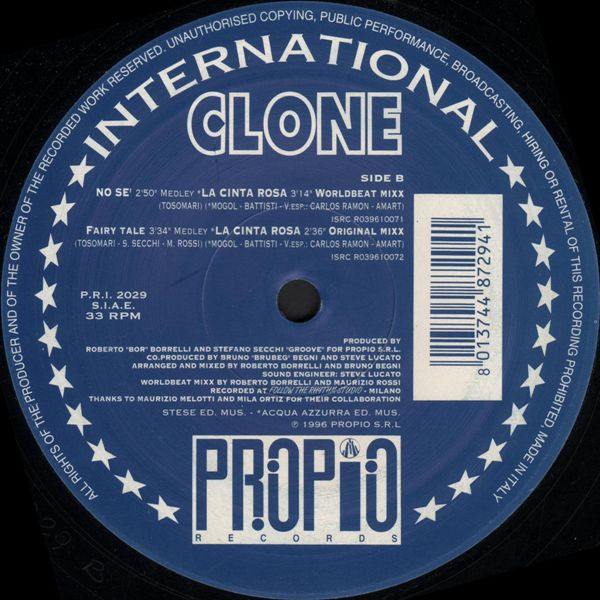 Clone - La Cinta Rosa | Propio Records (P.R.I. 2029) - 3