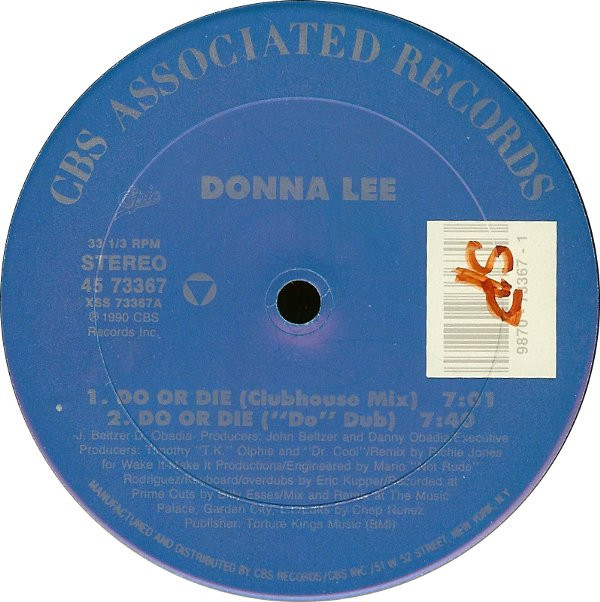 Donna Lee - Do Or Die | CBS Associated Records (45 73367) - main