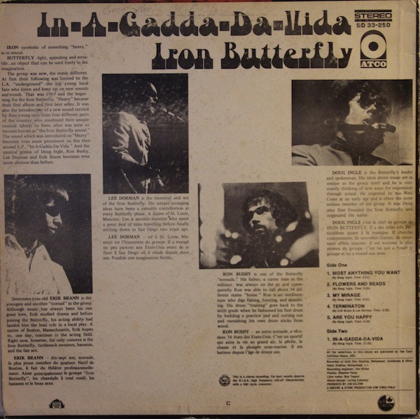 Iron Butterfly - In-A-Gadda-Da-Vida | ATCO Records (SD 33-250) - 2 Iron Butterfly - In-A-Gadda-Da-Vida | ATCO Records (SD 33-250) - 2