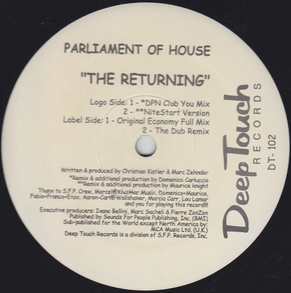 Parliament Of House - The Returning | Deep Touch Records (DT 102)