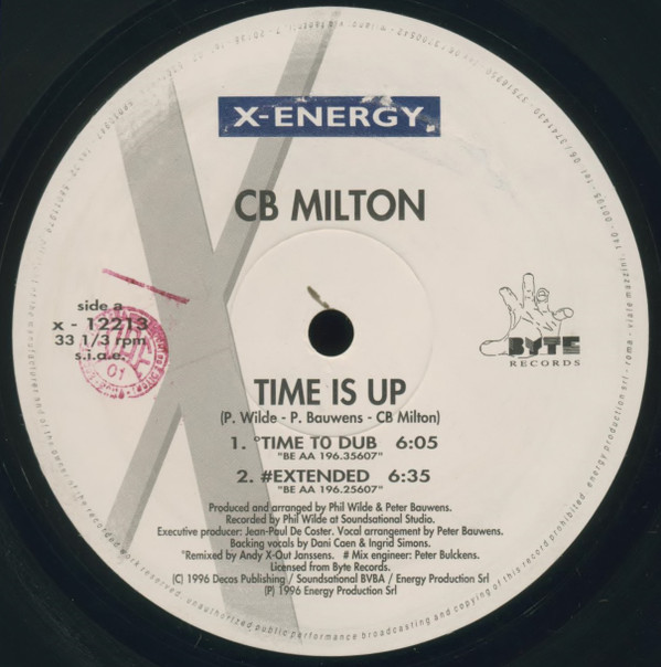 CB Milton - Time Is Up | X-Energy Records (x - 12213) - main