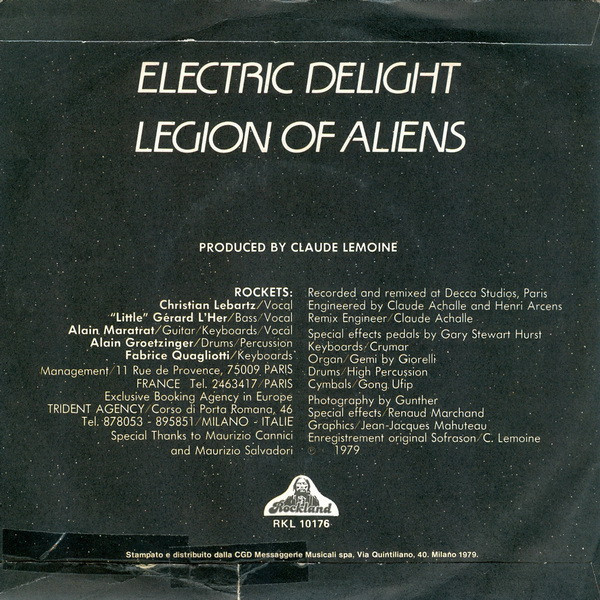 Rockets - Electric Delight | Rockland Records (RKL 10176) - 2 Rockets - Electric Delight | Rockland Records (RKL 10176) - 2