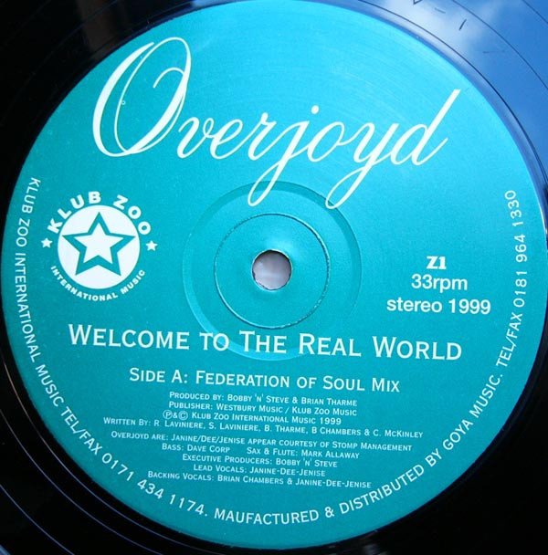 Overjoyd - Welcome To The Real World | Klub Zoo International Music (Z1)