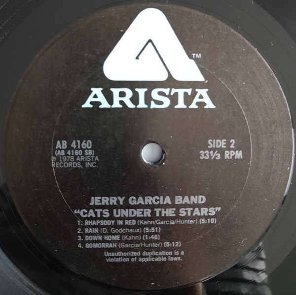 Jerry Garcia Band - Cats Under The Stars | Arista (AB-4160) - 4