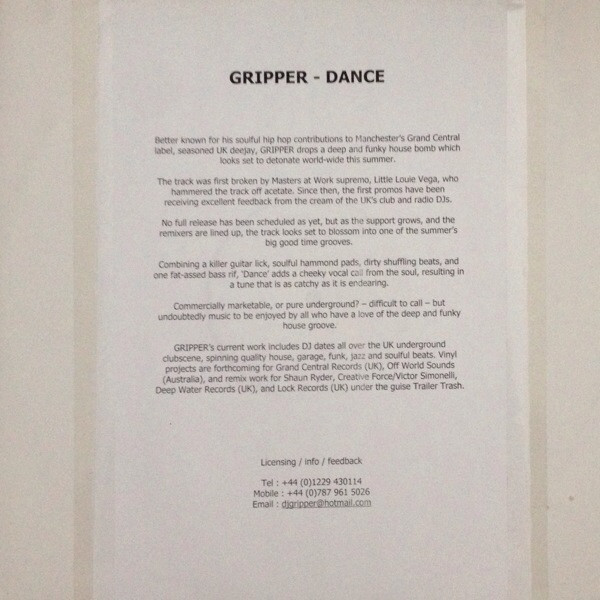 Gripper - Dance | Not On Label (LDR 002) - main