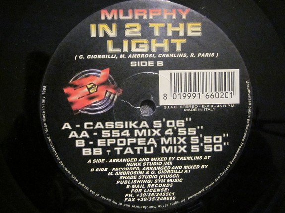 Murphy - In 2 The Light | EX (E-X 9) - main Murphy - In 2 The Light | EX (E-X 9) - main