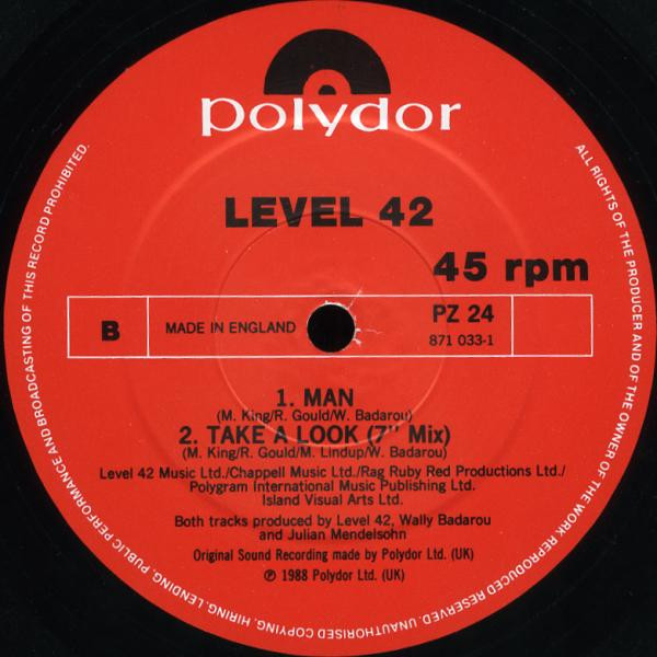 Level 42 - Take A Look | Polydor (PZ 24) - 4