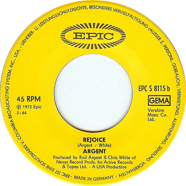 Argent - Tragedy | Epic (EPC S 8115) - 4