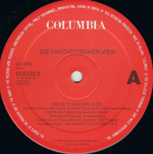 Die Fantastischen Vier - Die Da !?! | Columbia (COL 658332 6) - 2