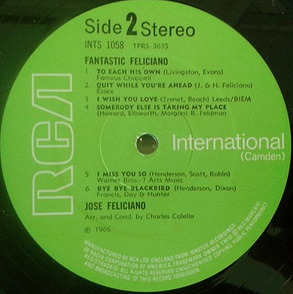 Fantastic Feliciano (The Voice And Guitar Of José Feliciano)