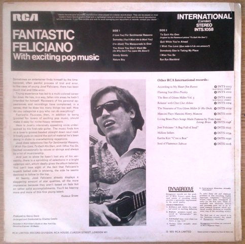 Fantastic Feliciano (The Voice And Guitar Of José Feliciano)
