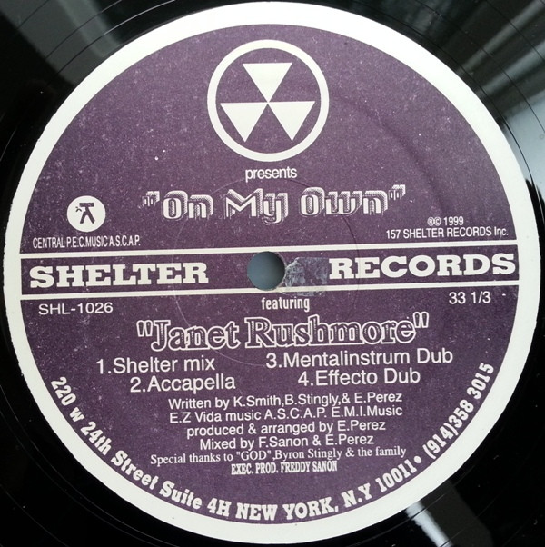 Janet Rushmore - On My Own | Shelter Records (SHL-1026) - main Janet Rushmore - On My Own | Shelter Records (SHL-1026) - main