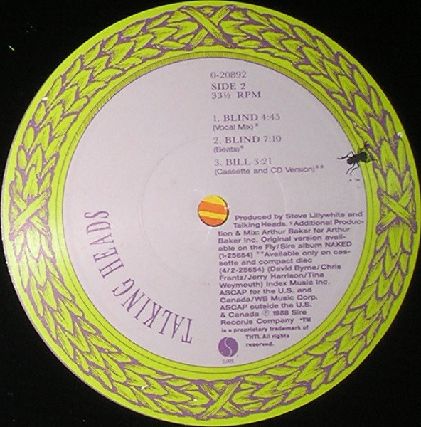 Talking Heads - Blind | Sire (0-20892) - 4