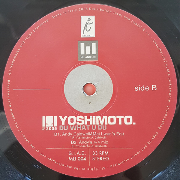 Yoshimoto - Du What U Du | Milano Lab (MLI 004) - 5 Yoshimoto - Du What U Du | Milano Lab (MLI 004) - 5