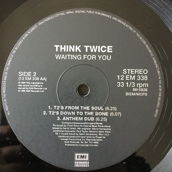 Think Twice - Waiting For You | EMI United Kingdom (12 EM 338) - 4 Think Twice - Waiting For You | EMI United Kingdom (12 EM 338) - 4