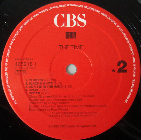 Bros - The Time | CBS (CBS 465918 1) - 4 Bros - The Time | CBS (CBS 465918 1) - 4