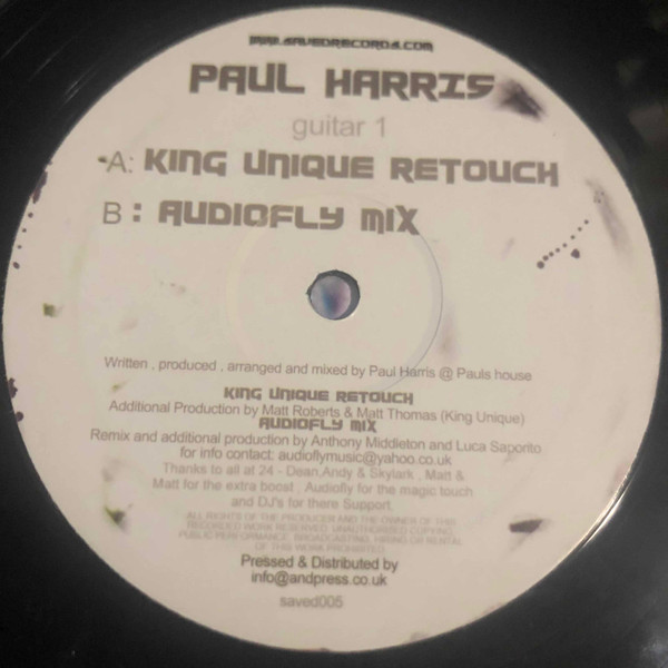 Paul Harris - Guitar 1 | Saved Records (saved005) - 2