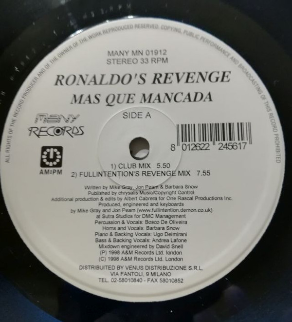 Ronaldo's Revenge - Mas Que Mancada | Many Records (MN 01912) - main Ronaldo's Revenge - Mas Que Mancada | Many Records (MN 01912) - main