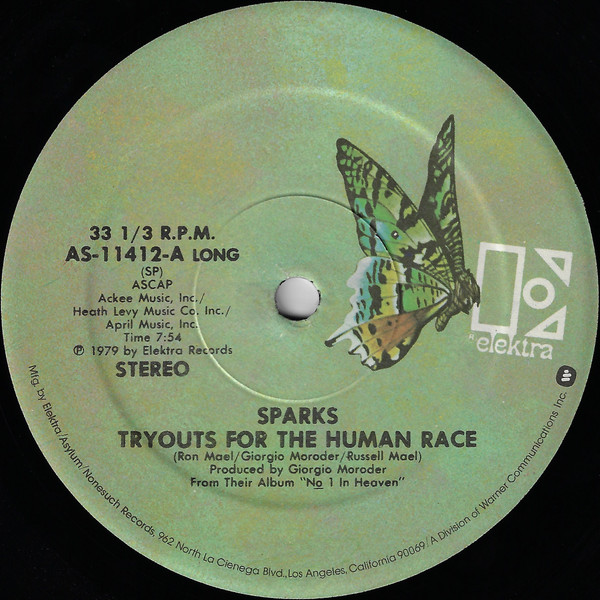 Sparks - Tryouts For The Human Race / Beat The Clock | Elektra (AS-11412) - main