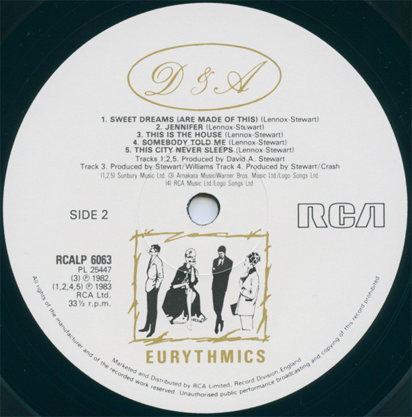 Eurythmics - Sweet Dreams (Are Made Of This) | RCA (RCALP 6063) - 4