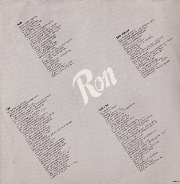 Ron - Guarda Chi Si Vede | Spaghetti Records (ZPLSR 34170) - 5