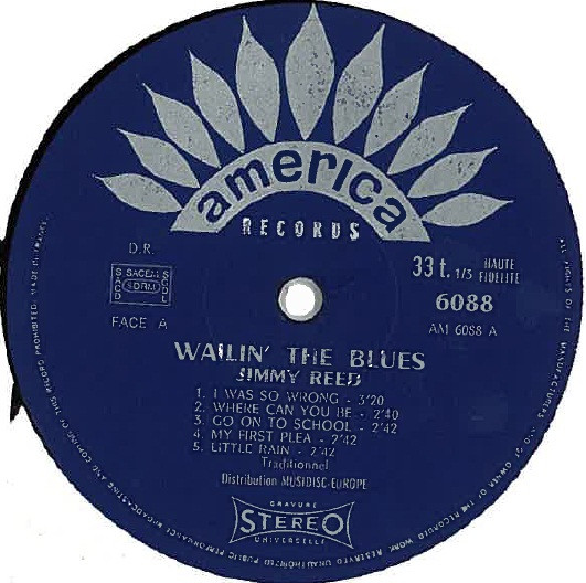 Jimmy Reed - Wailin' The Blues | America Records (30 AM 6088) - 3