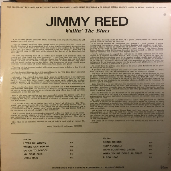 Jimmy Reed - Wailin' The Blues | America Records (30 AM 6088) - 4