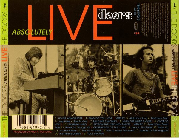 The Doors - Absolutely Live | Elektra (7559-61972-2) - 2