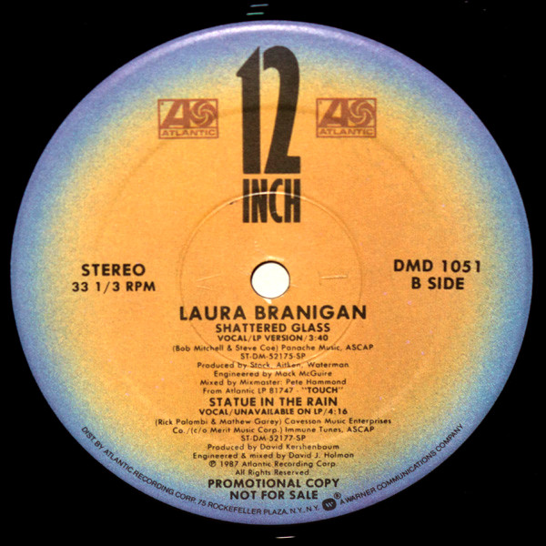 Laura Branigan - Shattered Glass | Atlantic (DMD 1051) - 4