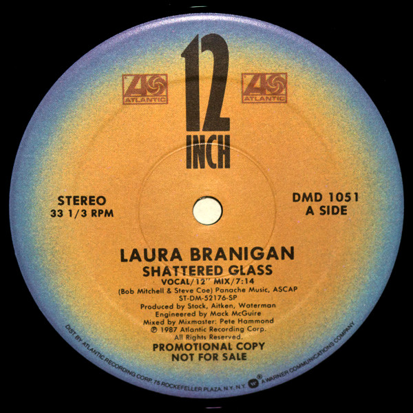 Laura Branigan - Shattered Glass | Atlantic (DMD 1051) - 3