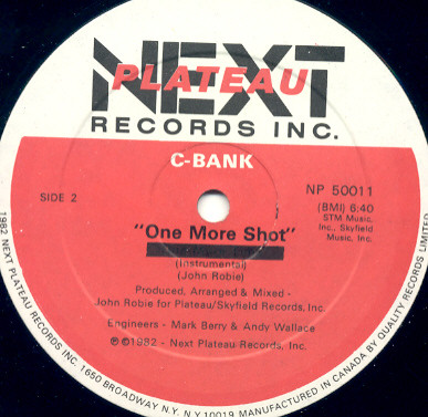 C-Bank Featuring Jenny Burton - One More Shot | Next Plateau Records Inc. (NP 50011) - 2 C-Bank Featuring Jenny Burton - One More Shot | Next Plateau Records Inc. (NP 50011) - 2