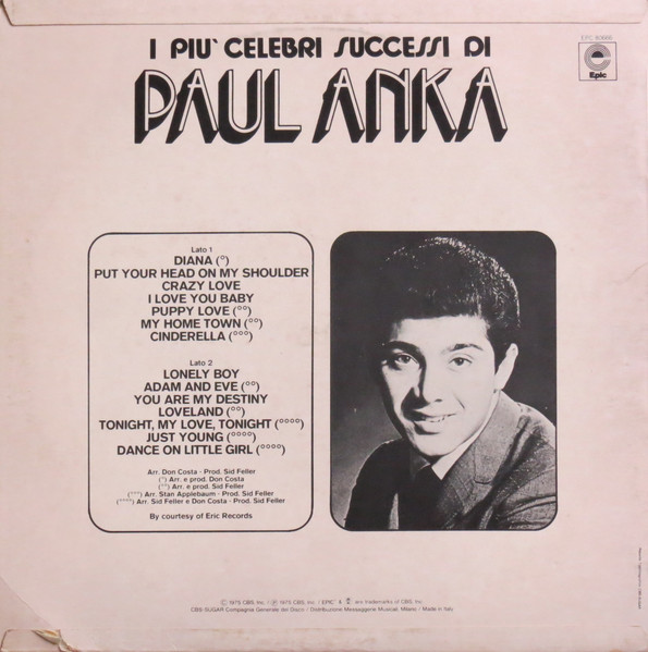 Paul Anka - I Più Celebri Successi Di Paul Anka | EPIC (EPC 80666) - 2 Paul Anka - I Più Celebri Successi Di Paul Anka | EPIC (EPC 80666) - 2