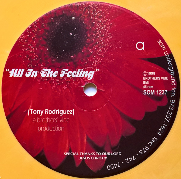 Tony Rodriguez - All In The Feeling / From Dusk Till Dawn | SOM Underground (SOM 1237) - main