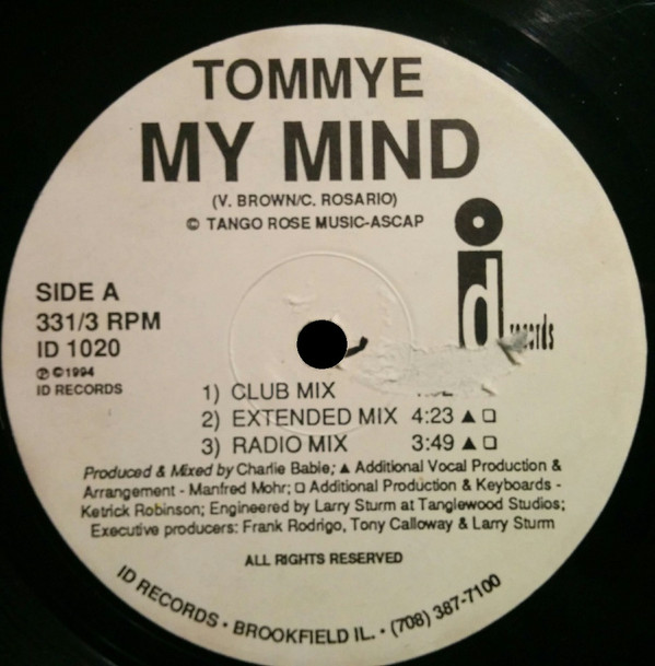 Tommye - My Mind | ID Records (ID 1020) - 2