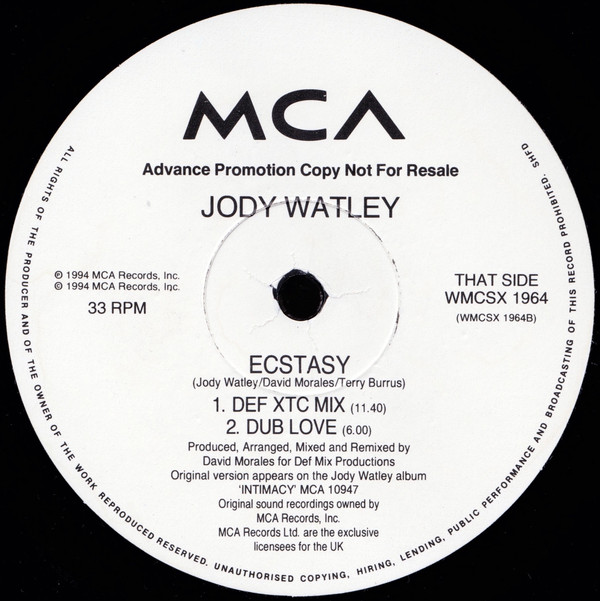 Jody Watley - Ecstasy | MCA Records (WMCSX 1964) - 3 Jody Watley - Ecstasy | MCA Records (WMCSX 1964) - 3