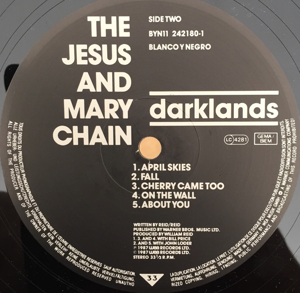The Jesus And Mary Chain - Darklands | Blanco Y Negro (BYN11) - 4