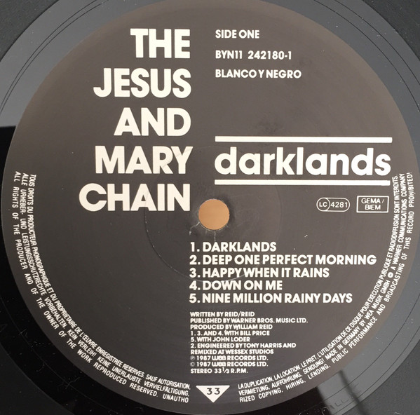 The Jesus And Mary Chain - Darklands | Blanco Y Negro (BYN11) - 3