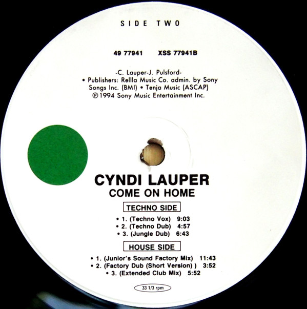 Cyndi Lauper - Come On Home | Epic Dance (49 77941) - 2
