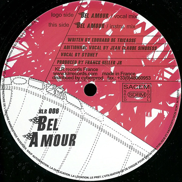 Bel Amour & Sidney - Bel Amour | KLR Records (KLR 006) - 3 Bel Amour & Sidney - Bel Amour | KLR Records (KLR 006) - 3
