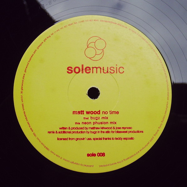 Matt Wood - No Time | Sole Music (SOLE 008) - main