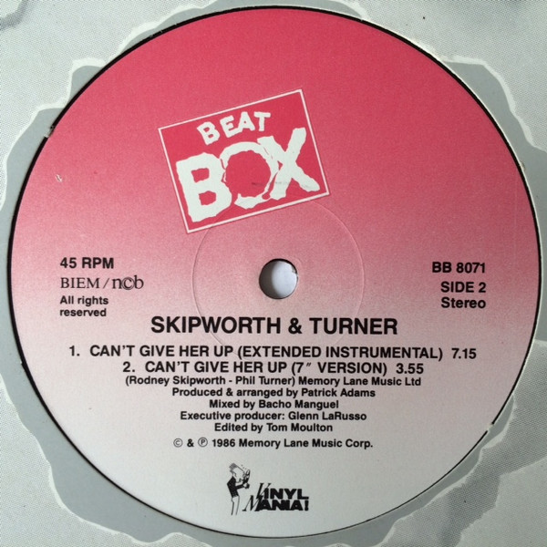 Skipworth & Turner - Can't Give Her Up | Beat Box (BB 8071) - 4