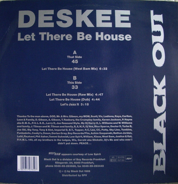 Deskee - Let There Be House | Black Out (OUT 004) - 2
