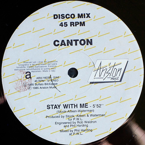 Canton - Stay With Me | Ariston Music (ARX / 16039) - 3