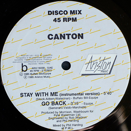 Canton - Stay With Me | Ariston Music (ARX / 16039) - 4