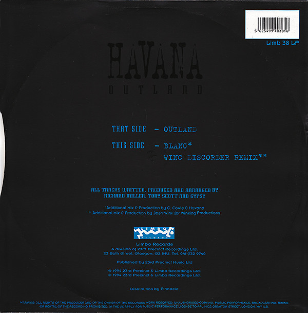 Havana - Outland | Limbo Records (LIMB 38T) - 2 Havana - Outland | Limbo Records (LIMB 38T) - 2