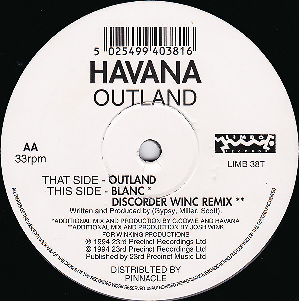 Havana - Outland | Limbo Records (LIMB 38T) - 3 Havana - Outland | Limbo Records (LIMB 38T) - 3