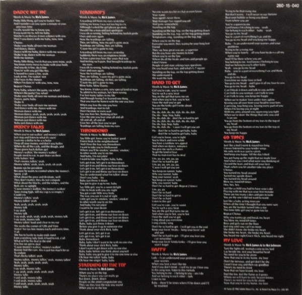 Rick James - Throwin' Down | Motown (260·15·040) - 6