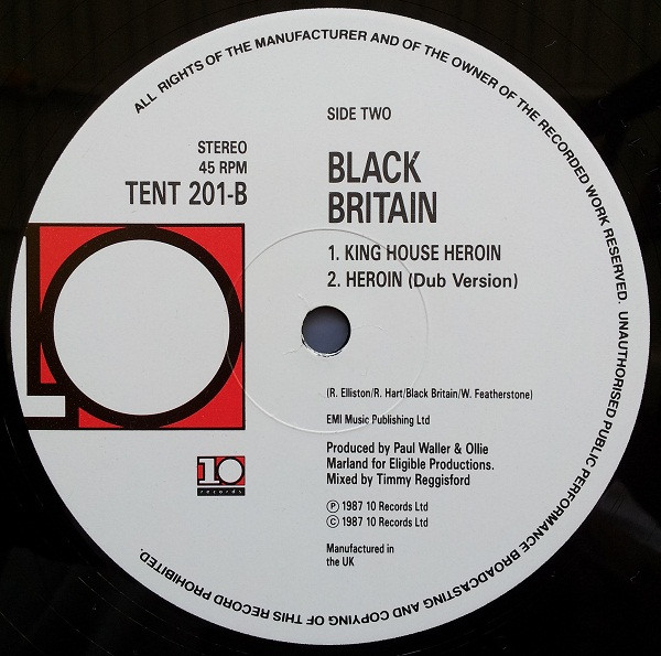 Black Britain - Heroin | 10 Records (TENT 201) - 4 Black Britain - Heroin | 10 Records (TENT 201) - 4