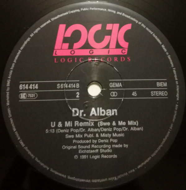 Dr. Alban - U & Mi (Remix) | Logic Records (614 414) - 4