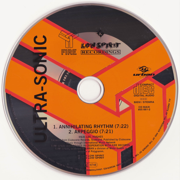 Ultra-Sonic - Annihilating Rhythm / Arpeggio | Fire Recordings (855 661-2) - 2